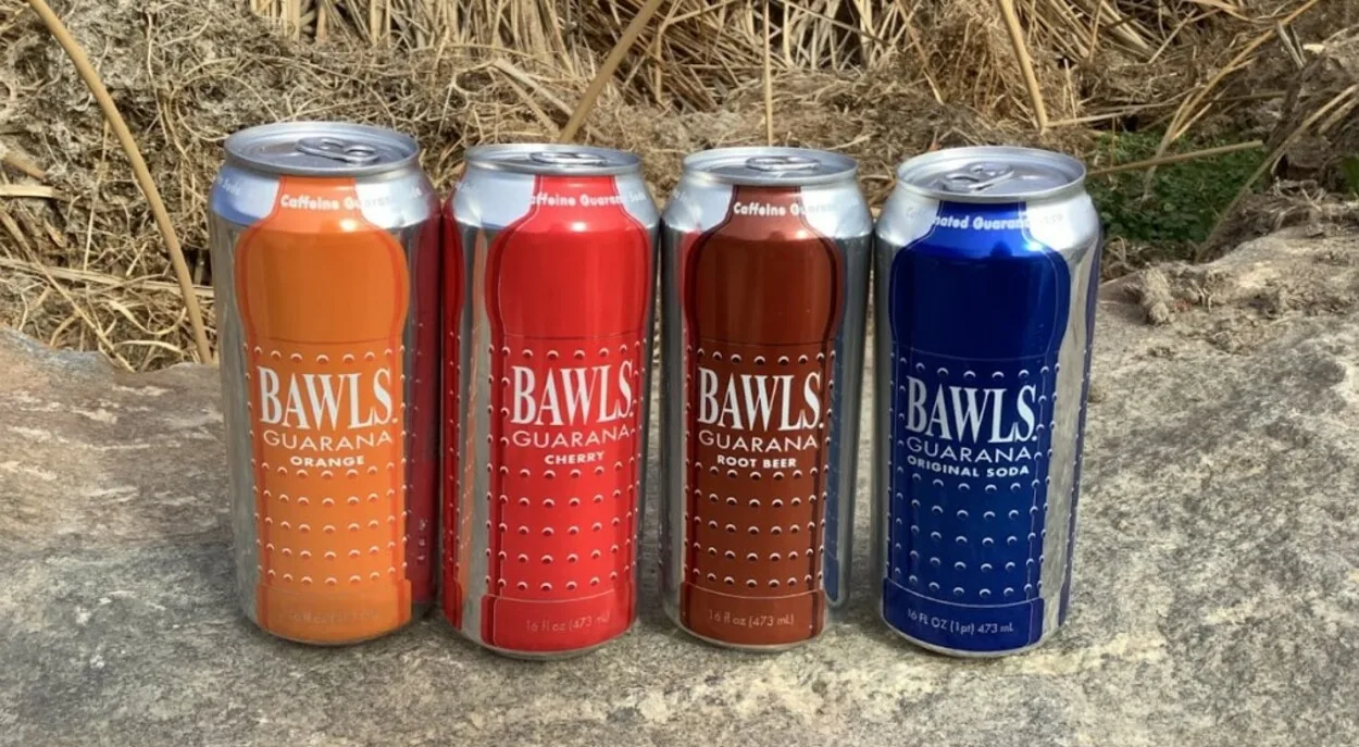 Four cans of BAWLS