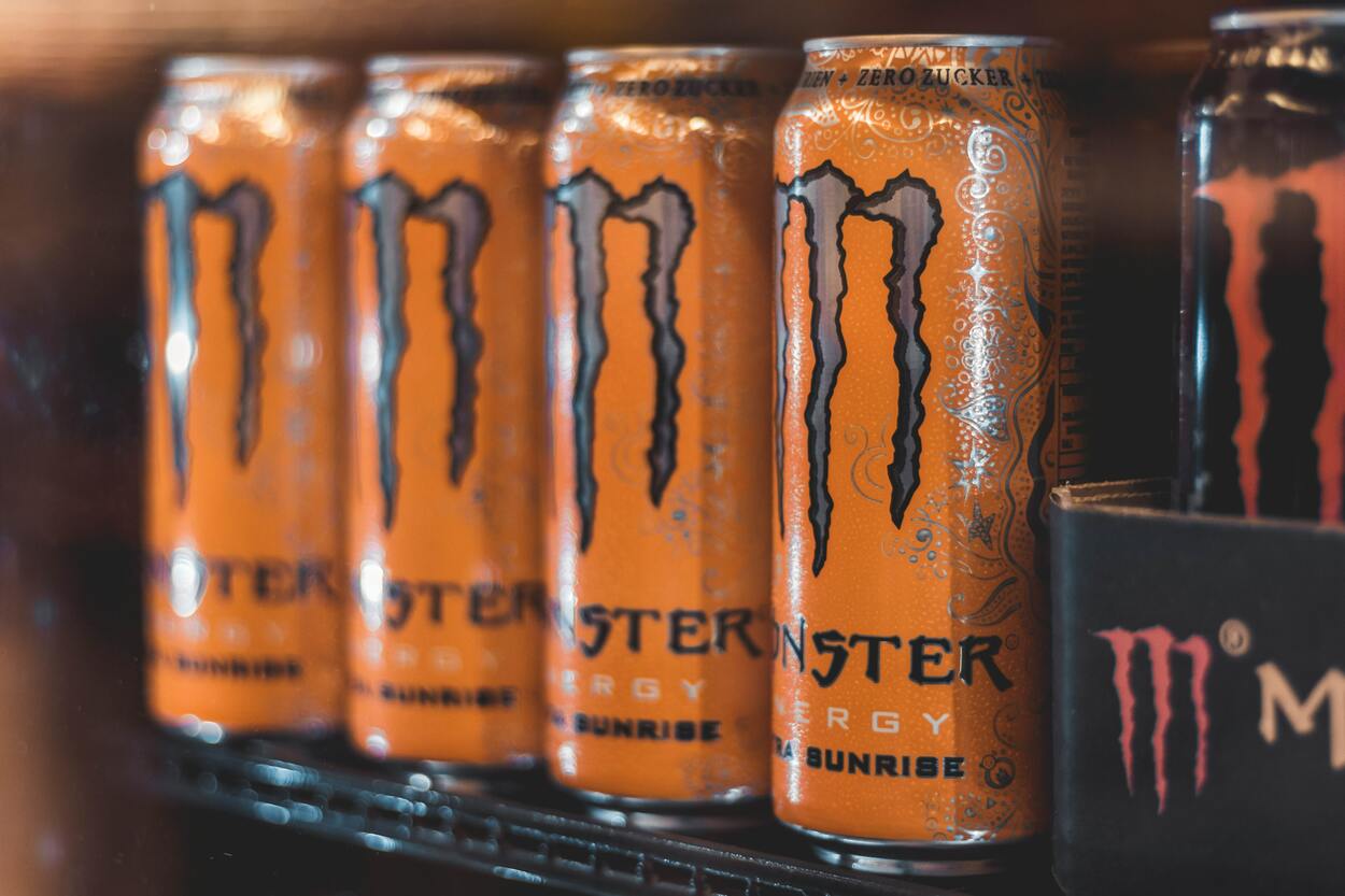 cans of Monster energy
